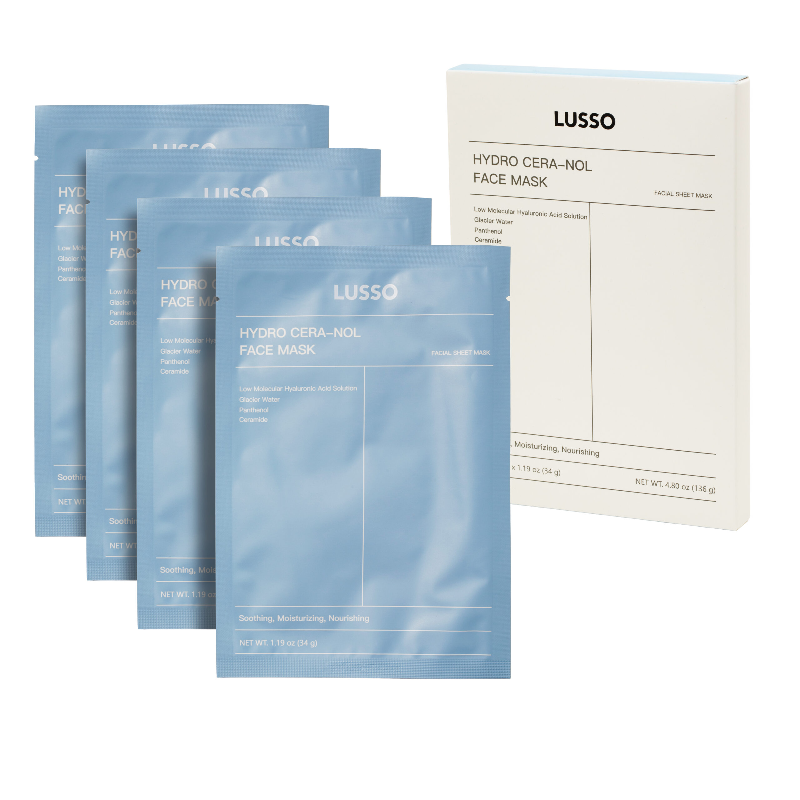 Set 4 Masti Fata Cu Acid Hyaluronic Si Ceramide